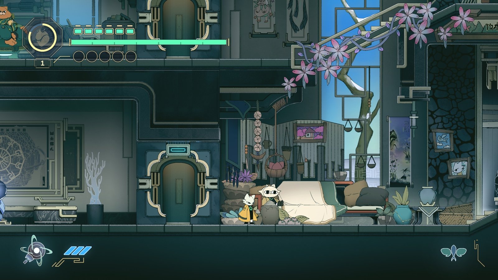 And gradually Shuanshuan will… artfully… decorate the hideout.