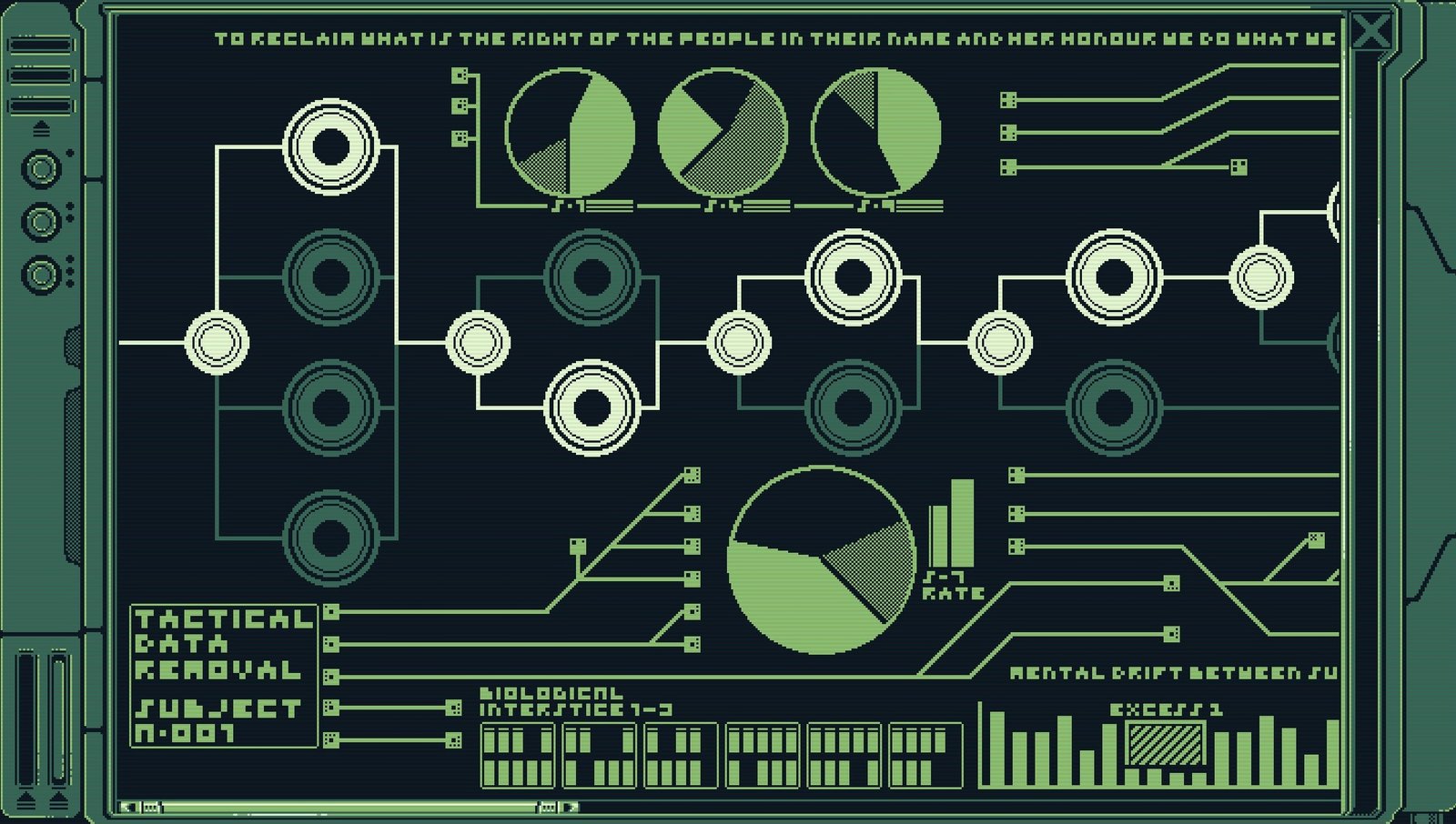 A look at the early story graph — some of these decisions have repercussions later in the game, enabling/disabling some other choices.