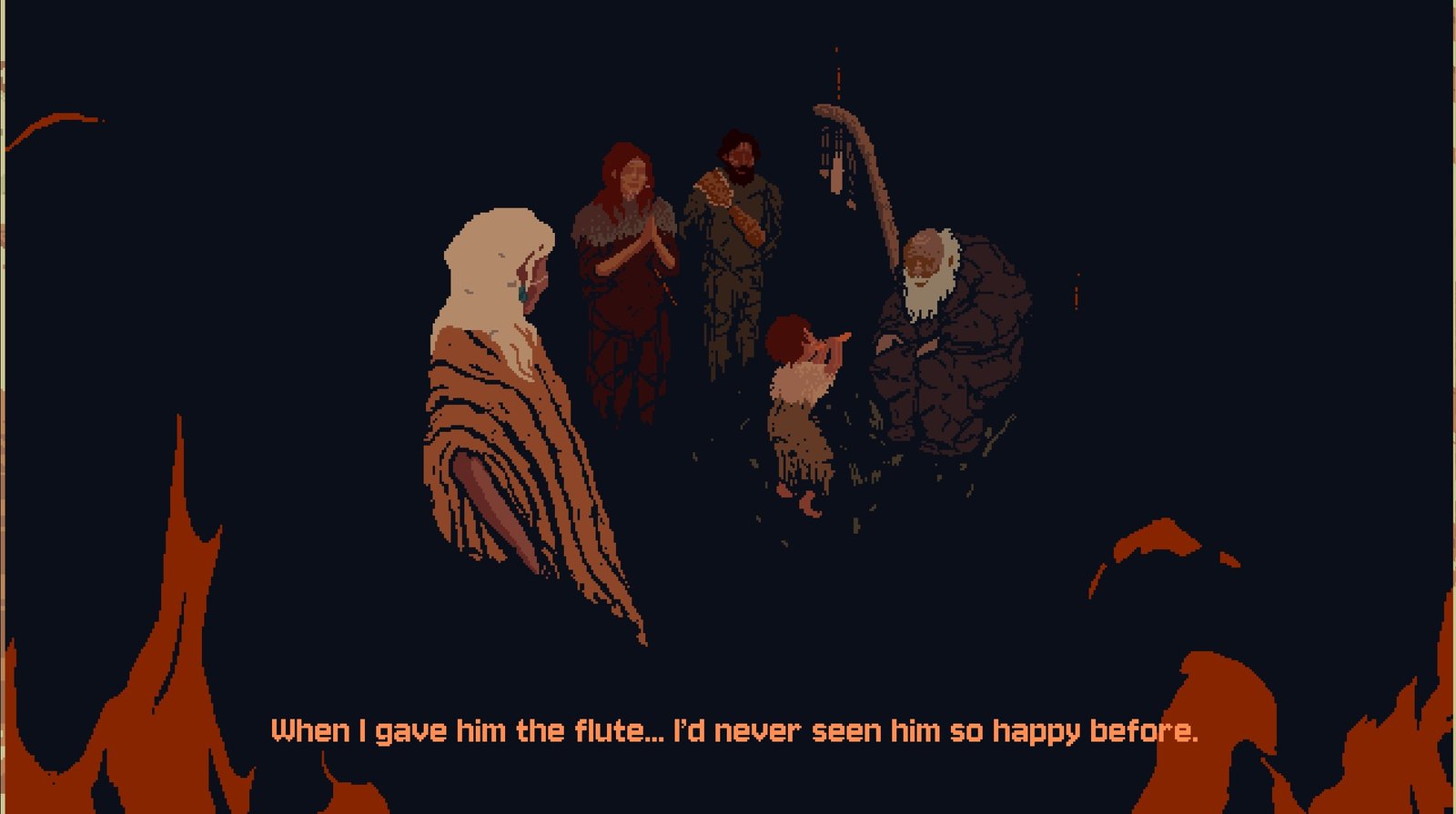 Throughout the game you will see vignettes of Ro’s life before the tragedy.
